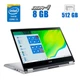 Ноутбук-трансформер Acer Spin 3 SP314-54N / 14" IPS Touch / Intel Core i5-1035G4 (4(8) ядра по 1.1-3.7 GHz) / 8GB DDR4 / 512GB SSD / Iris Plus Graphics / WebCam б/у - изображение 1