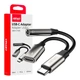 Кабель-адаптер USB-C на USB-C з роз'ємом Mini Jack 3,5 мм AMiO (04295/042953) - изображение 2