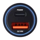 Зарядний пристрій для авто BREVIA ePower DualChargeLED 38W USB-C USB-A чорний (46038CALB) - зображення 2
