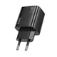Адаптер сетевой HOCO Fundador N56, 2USB, 2Type-C, QC Black - изображение 1