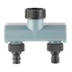 Распределитель для полива Aqualin 27211 Garden Connector 1" x 2 выхода 3/4" с кранами, переходник для систем капельного полива - изображение 4