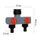 Распределитель для полива Aqualin 27211 Garden Connector 1" x 2 выхода 3/4" с кранами, переходник для систем капельного полива - изображение 6