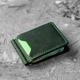 Затискач для грошей Simple Green, натуральна шкіра Crazy Horse, зелений, для купюр та карток - зображення 11