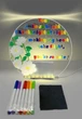 Світлодіодний 3D нічник планер дитячий LED DIY Lamp планшет для малювання, що світиться з фломастерами 15x15 см - зображення 1