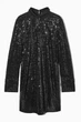 Сукня жіноча COS recycled sequinned mini dress 1122019001 44 Чорний - изображение 5