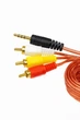 Кабель мультимедійний AUX (3.5 мм mini-jack) to 3×RCA, 1.5 м, випадковий колір - зображення 2