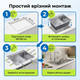 Кухонна мийка Insana Leif 60x50х22см нержавіюча сталь врізна раковина прямокутна мийниця сатин глибока - зображення 8