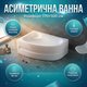 Ванна акриловая Victoria Nova-Karina L асимметричная угловая 170x100х62см левая с ножками и панелью белая - изображение 1