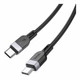 Зарядний кабель Hoco X109 Silicone Type-C to Type-C 60W 3m Black - зображення 1