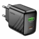 Зарядний пристрій Hoco CS25A 1USB-C/1USB PD/QC 20W Black - изображение 2