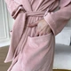 Халат женский теплый велюровый 2XL-3XL персиковый In Love Peach Fuzz Cosy V011 - изображение 2