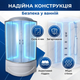 Гидромассажный бокс 90x90x215см для ванны душевой бокс квадратный компактный гидробокс стеклянный Белый оникс - изображение 7