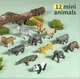 Набор игрушечных животных 12 шт. – фигурки диких животных для детей (лев, слон, тигр, жираф, зебра, панда и другие) - изображение 2