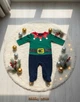 Дитячий новорічний комбінезон-сліпер "Різдвяний Ельф" Baby 74 темно-синій - изображение 1
