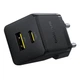 Мережевий зарядний пристрій Baseus Palm Fast Charger C+U 20W + Cable Type-C to Type-C чорний P10111608113-01 - зображення 2
