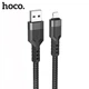 Кабель HOCO U110 charging data cable for Lightning/2,4A/1,2m чорний - зображення 1