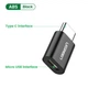 Адаптер UGREEN US157 USB-C 3.1 - Micro USB Adapter Black (30391) - зображення 3