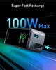 Павербанк Anker A1336 Power Bank 20000 мА·год 200 Вт - швидке заряджання ноутбуків, USB-C 100W, USB-A 65W, LCD-екран - зображення 4
