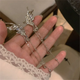 Серьги кафы крылья ангела клипсы без прокола бабочки фея серебристые - изображение 3