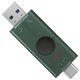 USB флеш накопитель Kingston 128GB DataTraveler Duo USB 3.2 / Type-C Black/Green (DTDEG2/128GB) - изображение 3