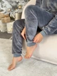 Пижама женская M теплая Серая COSY - изображение 3