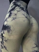 Лосины женские LADY HUREM 18160 мраморные пуш-ап широкий пояс утягивающие M-L хаки - изображение 6