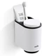 Держатель для зубных щеток со стаканами MBM HOME BP-20 WHITE/BLACK клеящийся пластиковый бело-черный - изображение 2