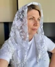 Праздничный платок Ангелина 80*80 см белый - изображение 6