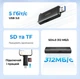 Кардридер Ugreen CM803 USB-C/USB-A 3.0 SD 4.0 UHS-II 312 МБ/с OTG Темно-серый (65024) - изображение 3