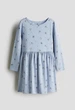 Платье длинный рукав синее Цветы H&M 98-104см (400012038) - изображение 1