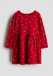 Платье длинный рукав красное Сердца H&M 110-116см (400012032) - изображение 1