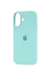 Чохол для iPhone 16 силіконовий Soft-touch Silicone Case Full Size (AA) Sea Blue - зображення 1
