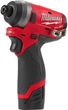 Subkompaktowa zakrętarka udarowa Milwaukee M12 FID-202X 1/4'' HEX 12V 2 Ah z 2 akumulatorami i ładowarką (4933459823) - obraz 1