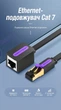 Кабель-удлинитель Vention Cat 7 FTP RJ45 10 Гбит/с плоский 1.5 м Черный (ICBBG) - изображение 2