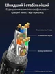 Патч-корд Ugreen NW153 CAT 8 F/FTP Ethernet RJ-45 40 Гбит/с 2000 МГц нейлоновая оплетка 5 м Черный (80433) - изображение 2