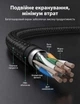 Патч-корд Ugreen NW150 CAT 7 F/FTP RJ45 10 Гбит/с 2 м Nylon Черный (80423) - изображение 5