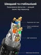 Патч-корд Ugreen NW153 CAT 8 S/FTP RJ45 40 Гбит/с 2000 МГц нейлоновая оплетка 1 м Черный (80429) - изображение 2