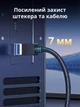 Патч-корд Ugreen NW153 CAT 8 S/FTP RJ45 40 Гбіт/с 2000 МГц нейлонове обплетення 2 м Чорний (80431) - зображення 5
