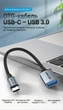 Кабель-перехідник Vention USB-C - USB-A 3.0 OTG 5 Гбіт/с 2 А 0.15 м Сірий (CCXHB) - зображення 2