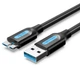 Кабель Vention USB 3.0 Type-A > Micro-B 0.25 м 5 Гбіт/с 2А для HDD/SSD Чорний (COPBC) - зображення 1