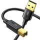 Кабель для принтера Ugreen US135 USB 2.0 Type-A - Type-B 5 м подвійні феритові кільця Чорний (10352) - зображення 1