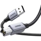 Кабель для принтера Ugreen US369 USB 2.0 USB-A - USB-B 1 м 480 Мбит/с нейлоновая оплетка Черный (80801) - изображение 1
