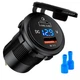 Адаптер USB врезной, сдвоенный PD3.0 та QC3.0 с вольтметром для автомобиля 12-24V - изображение 4