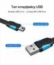 Кабель Vention USB 2.0 - Mini USB 2 м 2A Плоский Черный (VAS-A14-B200) - изображение 3