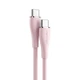 Кабель Vention USB Type-C - USB Type-C PD 100W 5A 1.5 м Рідкий силікон Рожевий (TAWPG) - зображення 1