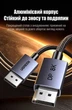 Кабель Ugreen DP120 DisplayPort v1.4 1 м Чорний, 8K 60Hz, 4K 240Hz, 32.4 Гбіт/с (25903) - зображення 8