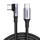 Кабель Ugreen US334 USB-C - USB-C PD 100W 5A QC 4.0 Угловой 90° 3 м Черный (20583) - изображение 1