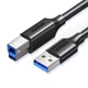 Кабель Ugreen US210 USB 3.0 Type-A - Type-B 5 Гбіт/с 2 А 2 м Чорний (10372) - зображення 1