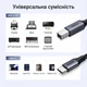Кабель для принтера Ugreen US370 USB-C - USB-B 2.0 2 м нейлоновая оплетка Черный (45106) - изображение 2
