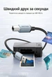 Кабель для принтера Vention USB 2.0 USB-A - USB-B 480 Мбит/с хлопковая оплетка 2 м Серый (CTTHH) - изображение 4